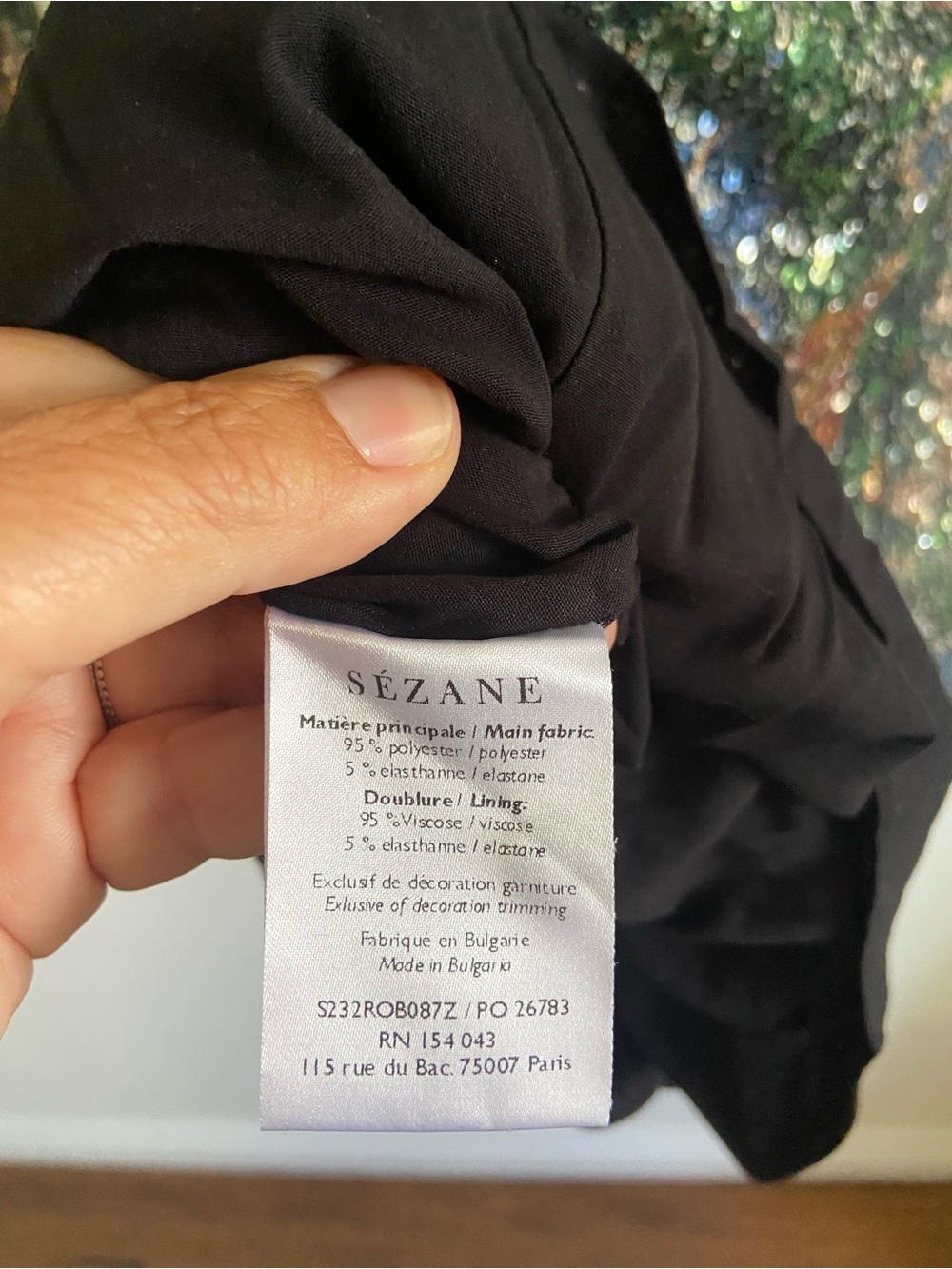 Sezane Nawel Mini Dress Sequin Sparkly Colorful Occasion Women's Size 4 - Picture 8 of 9